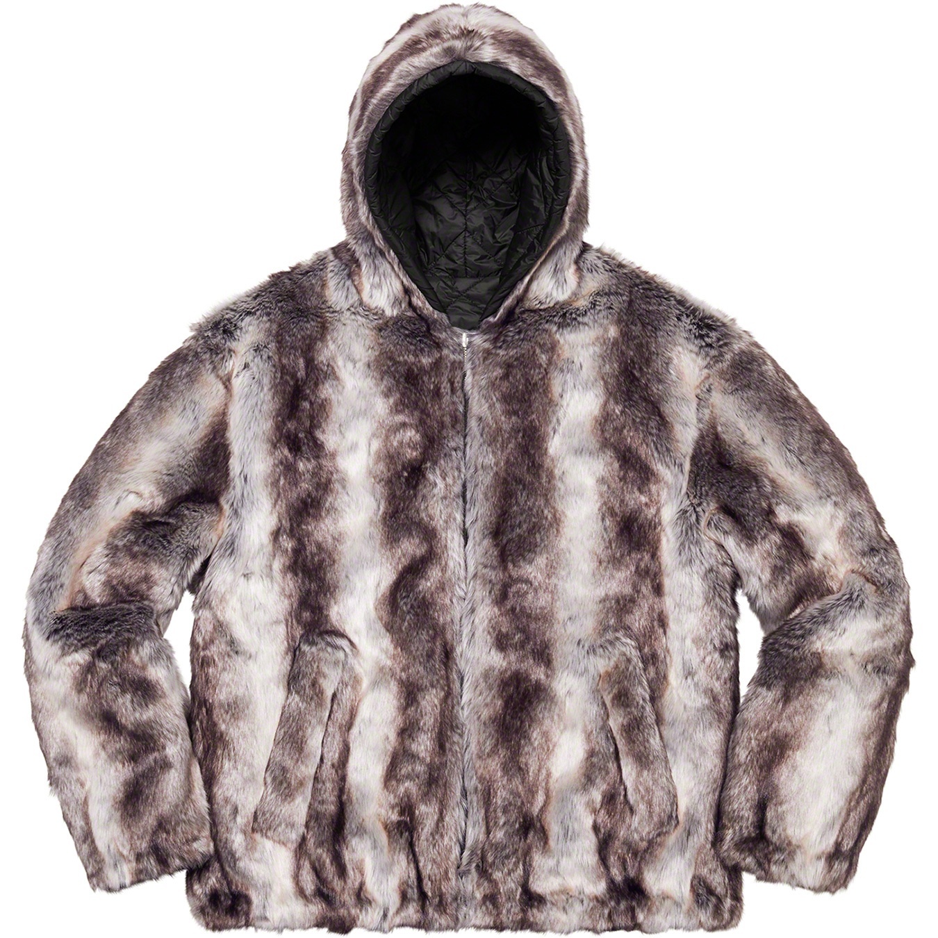 Faux Fur Reversible Hooded Jacket view 5